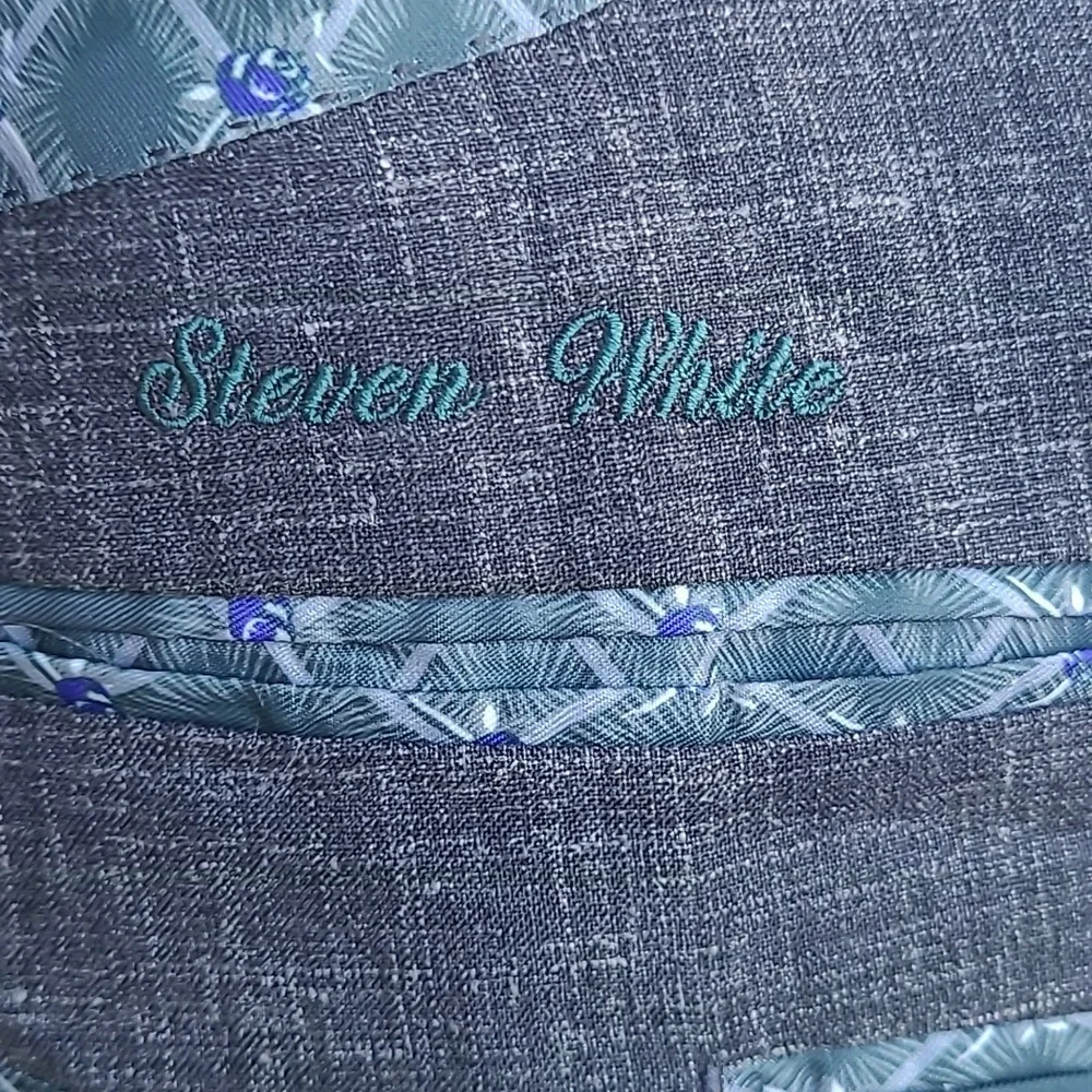 KNOT STANDARD Custom Grey‎ Weave Dormeuil Cloth Wool Sz 34 R Mens Sport Coat